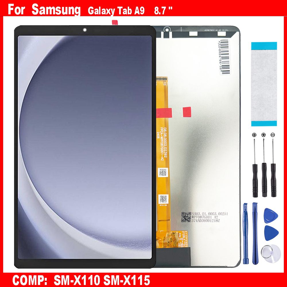 サムスンギャラクシータブ A9 8.7 "SM-X110 SM-X115 X110 X115 lcd ディスプレイタッチスクリーンデジタイザガラスアセンブリ修理部品