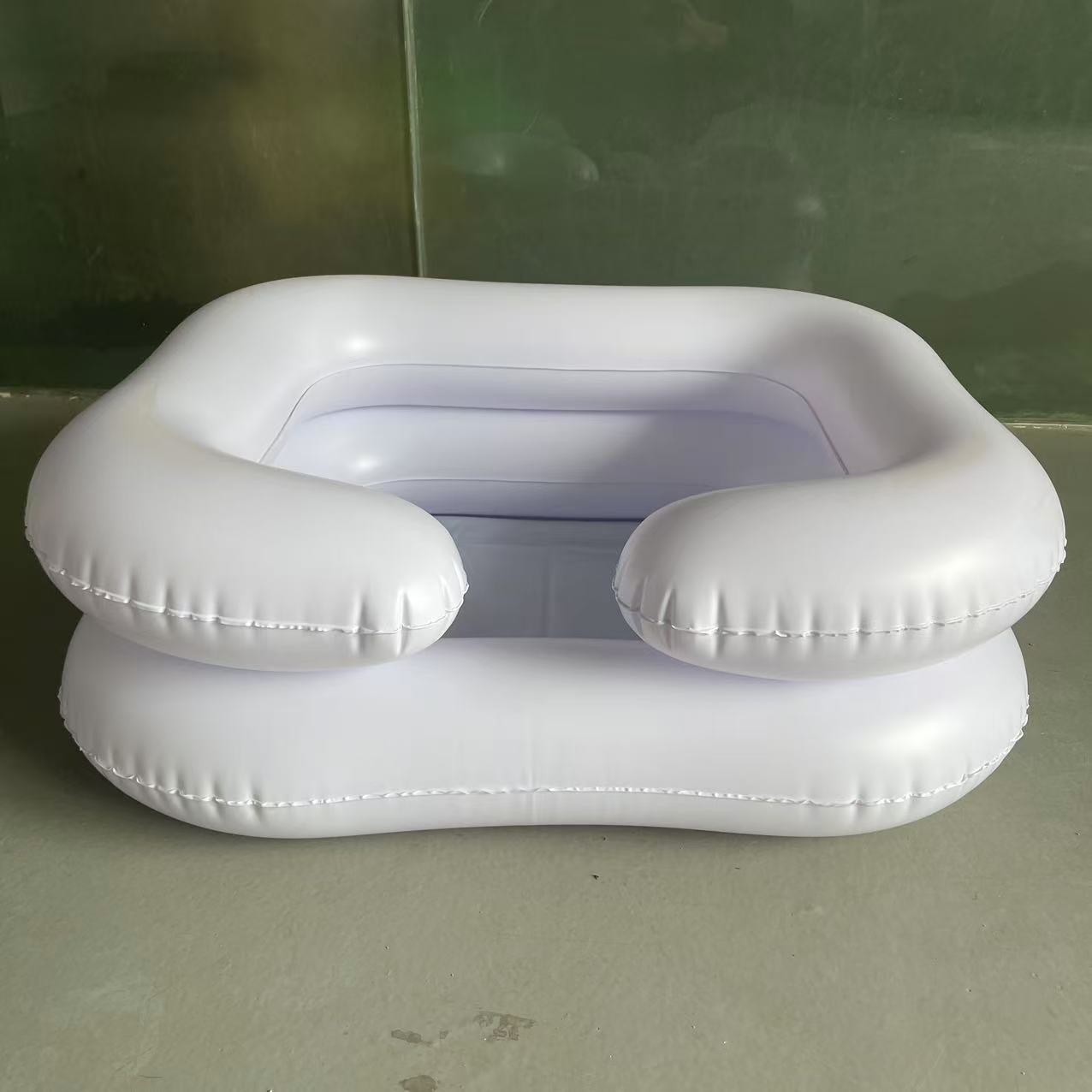 工場スポット PVC インフレータブルシャンプー洗面器環境ヘルスケアシャンプーフット洗面器便利な正方形のシャンプー洗面器