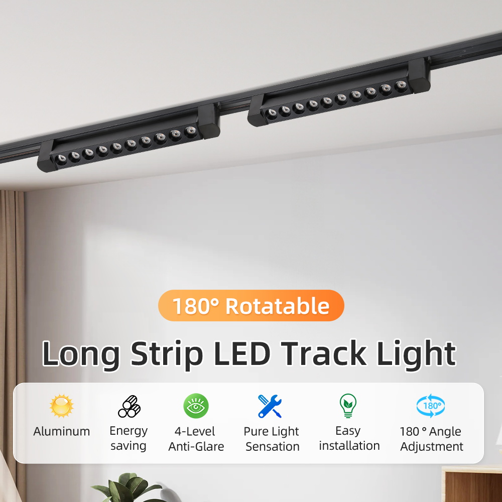 トラックライト LED スポット 110 V/220 V ロングストリップレールスポットライトショップ装飾吊り下げ照明リビングルームキッチン天井トラックランプセット