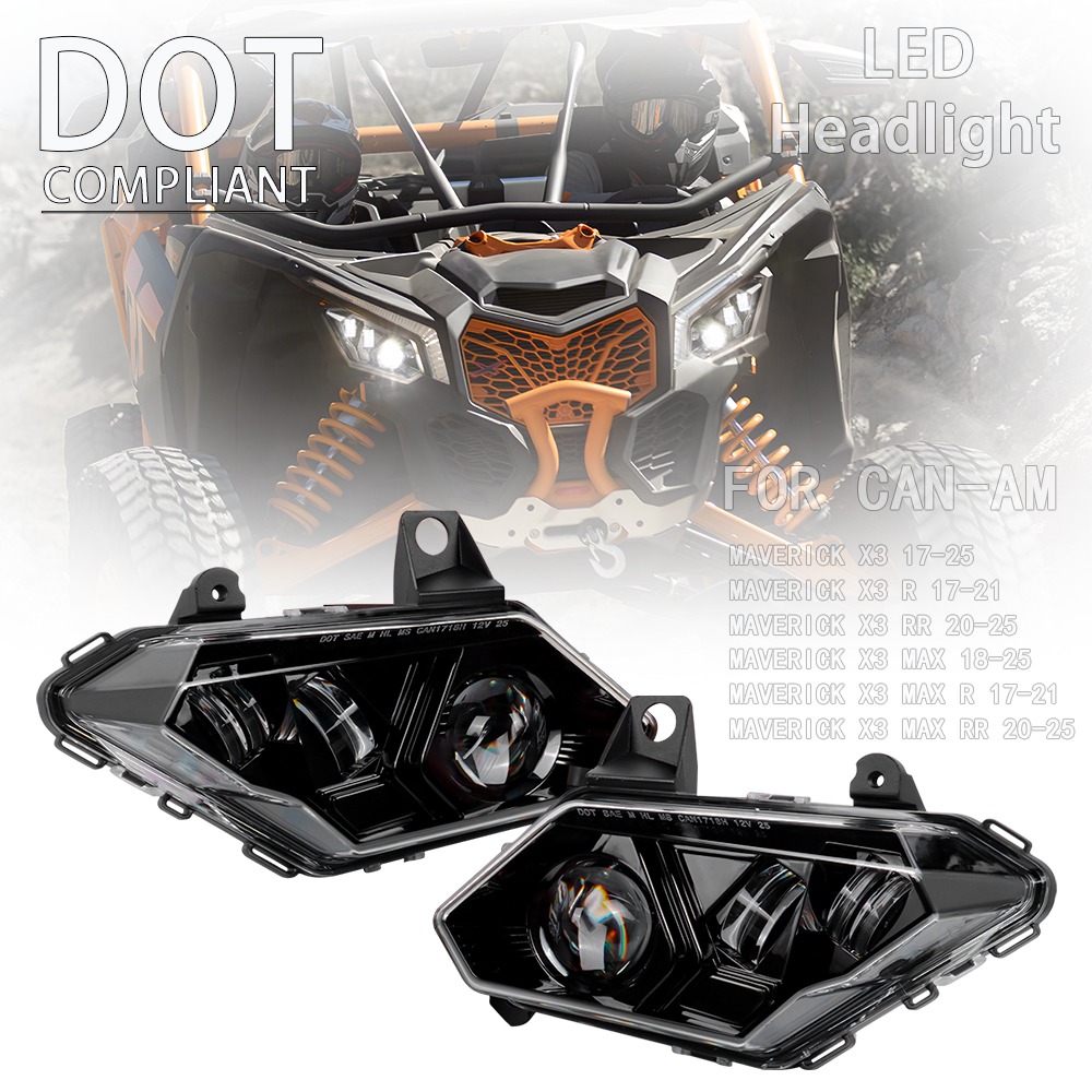 ドット LED ヘッドライトヘッドランプ Can-Am マーベリック X3 最大 R RR 4x4 ターボ 2017-2025 Can Am コマンダー最大 1000R 710008811 710008812