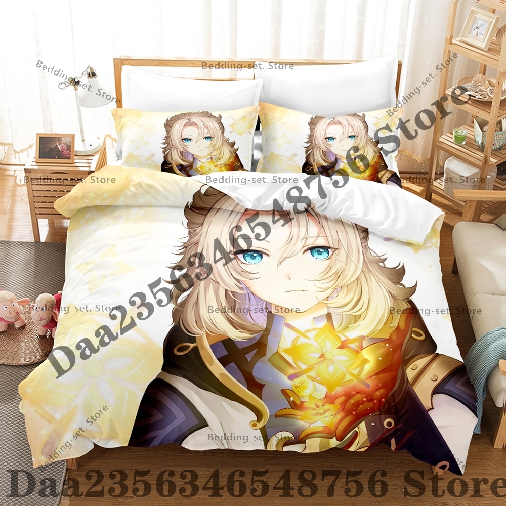 アニメ アルベド寝具セット シングル クイーン KiThree ピース寝具セット - 豪華な掛け布団セット クイーン キング サイズ 枕カバー付き