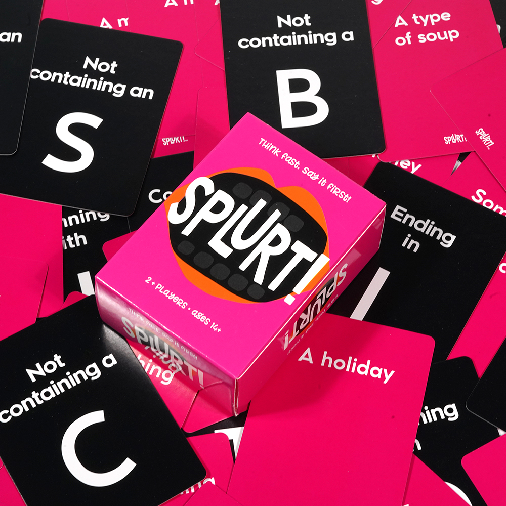 スプルト カードゲーム スプルト!ポータブル パーティー カード ゲーム Think Fast Say it First!、ピンク ボードゲーム
