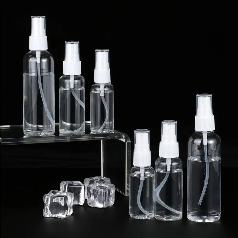 10 個 30 ミリリットル 50 ミリリットル 100 ミリリットル空の香水ボトル化粧品アトマイザー噴霧器プラスチックスプレー詰め替えボトル消毒剤容器