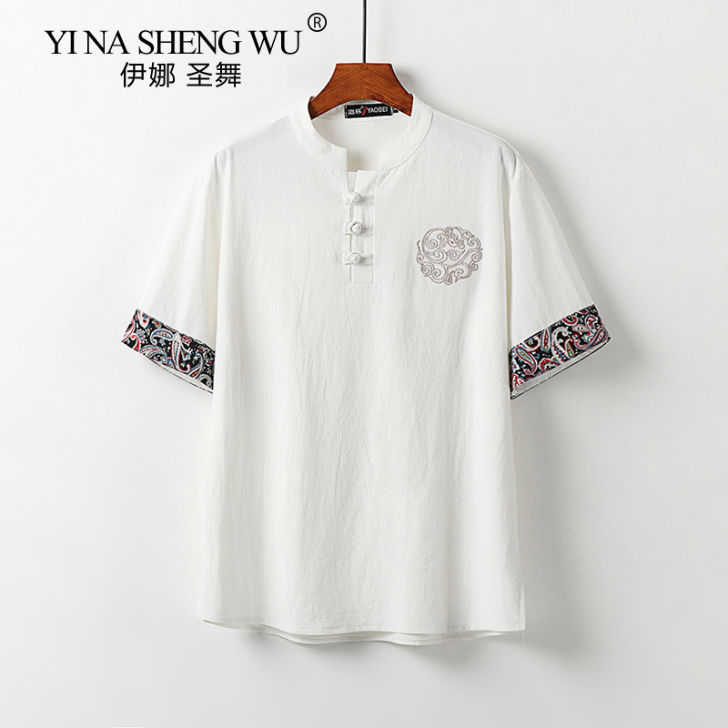 夏中国風大きいサイズ M-9XL メンズカジュアルルーズ V ネック白半袖 Tシャツ男の Tシャツトップス 5XL 6XL 7XL 8XL 9XL