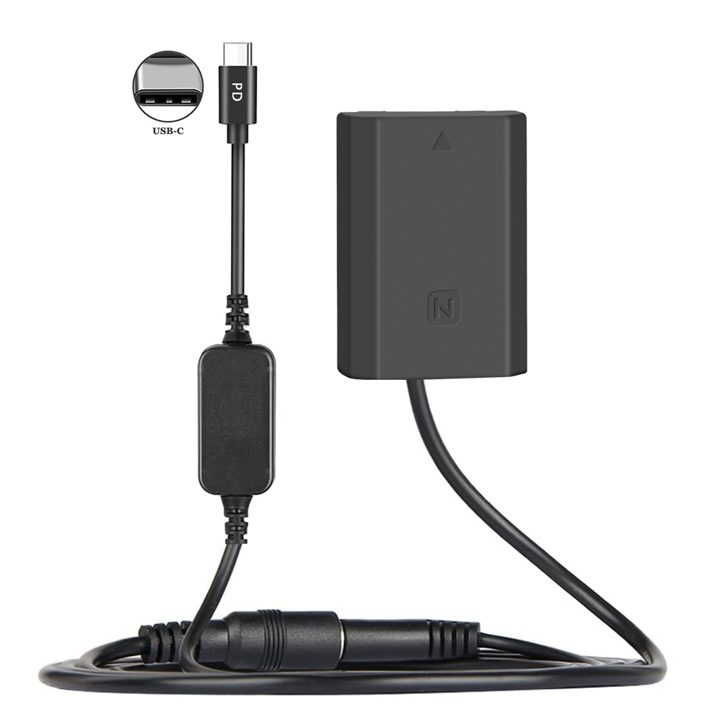 USB-C NP-FZ100 ダミーバッテリーアダプター Sony Alpha A6600 A7IV A7C A7III A7SIII A7RIII A7RIV A9 A9II A9R A9S A1 カメラ用