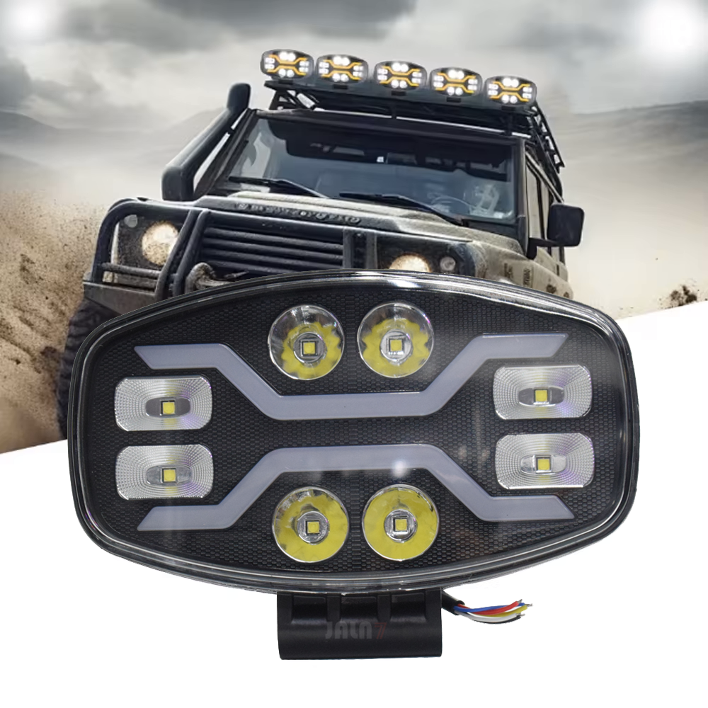JALVN7 LED ドライビングライトトラックオフロード男性用 LED ワークライトスポットライト DRL 黄白 100 ワット 22000LM