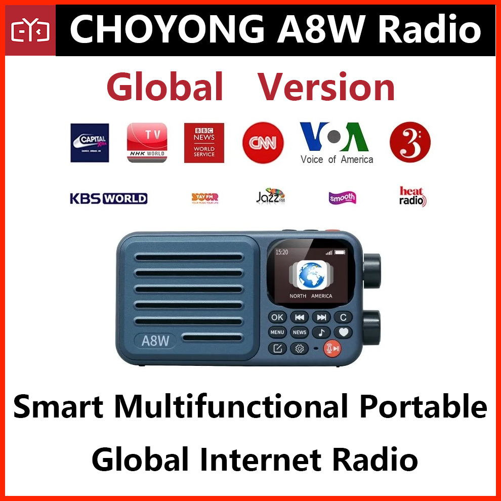 CHOYONG A8W ポータブルインターネットラジオシングルバンドラジオマルチシーン音声制御ラジオ 4G