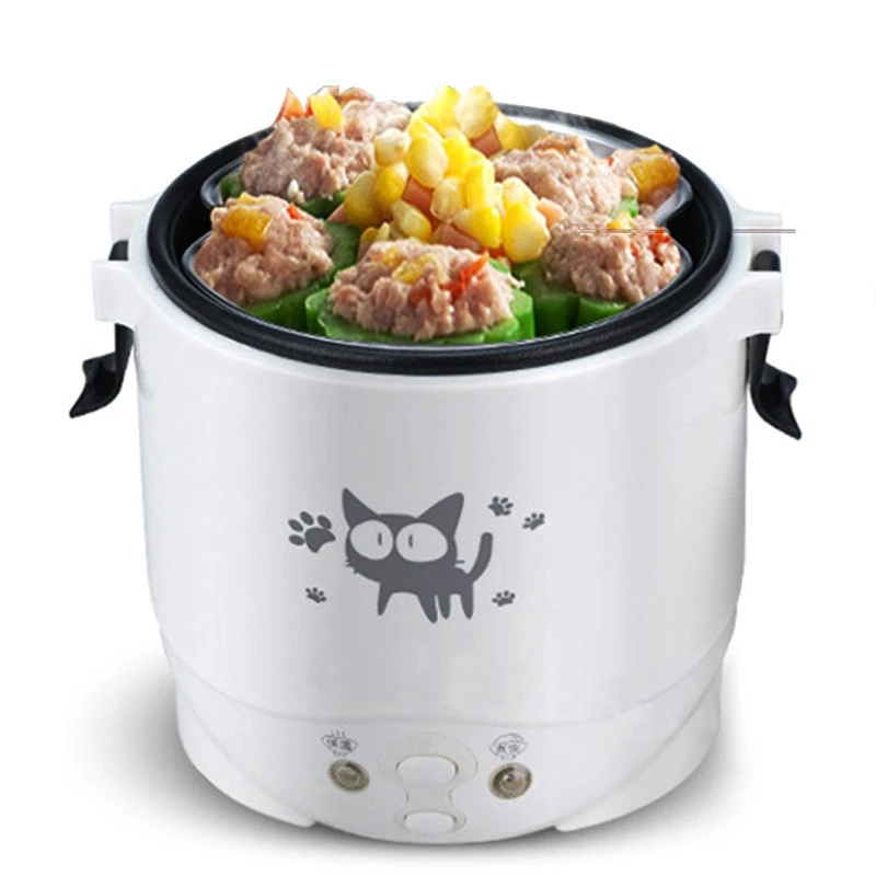 車ミニ炊飯器 12v 24v 220v 車ホームデュアル使用自動運転スープお粥ポータブル炊飯器 24v トラックスマート炊飯器