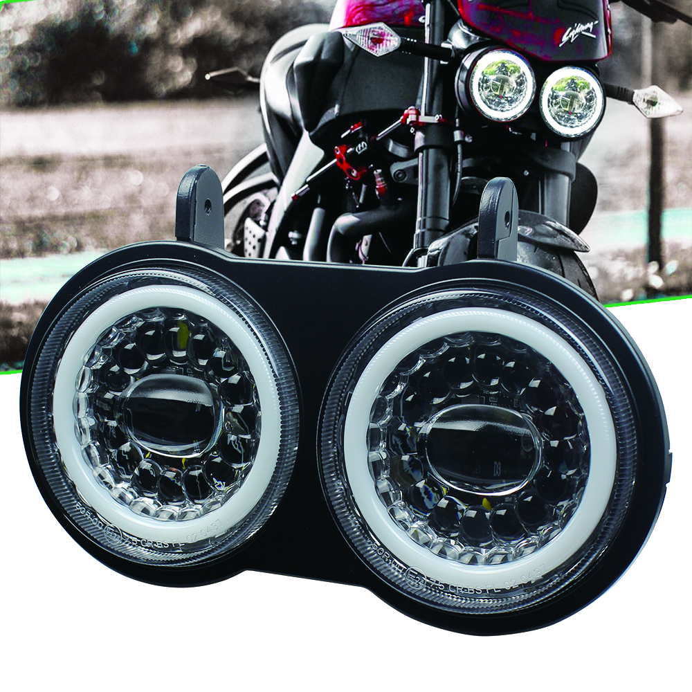 オートバイデュアルライト LED ヘッドライト Buell XB モデル 2003-2010 用
