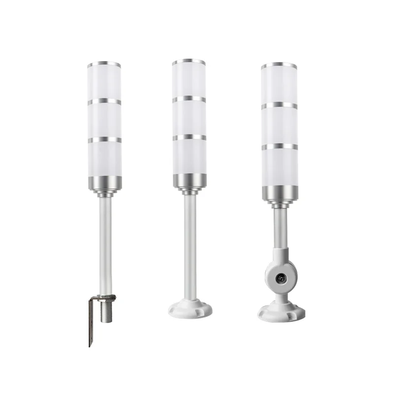 12V アルミ工業用多層スタックライト折りたたみ式/L ロッドベース LED シグナルタワー警報注意安全ランプ機械用