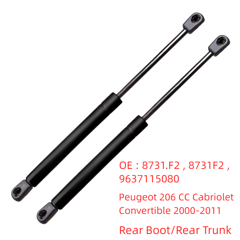 2Pcs Rear Trunk Lift Supports Struts Shocks 8731F2 9637115080 For Peugeot 206 CC Cabriolet Convertible 2000 - 2011 Gas Springs