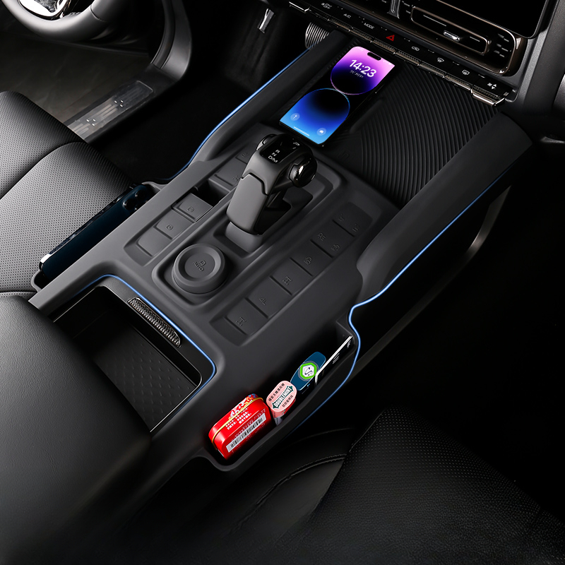 万里の長城 Haval H9 2024 2025 センターコンソールワイヤレス充電シリコンパッドと収納袋ギアシフトパネルダストカバー