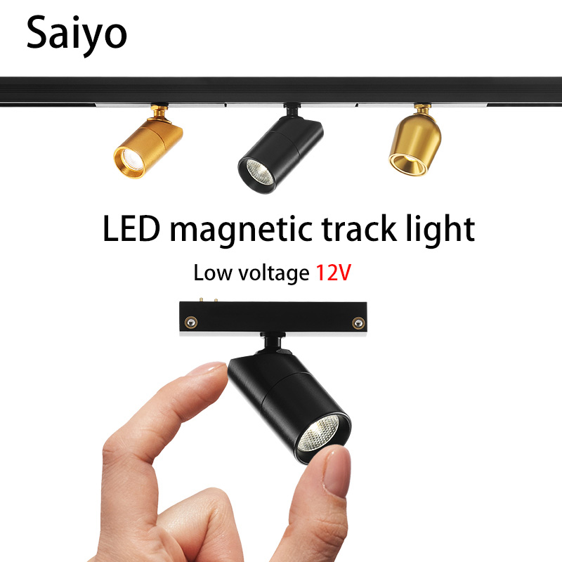 Led 磁気トラックライト低電圧 12 ボルトミニスポットグリルランプジュエリーキャビネット置物ディスプレイ博物館レール小型スポットライト