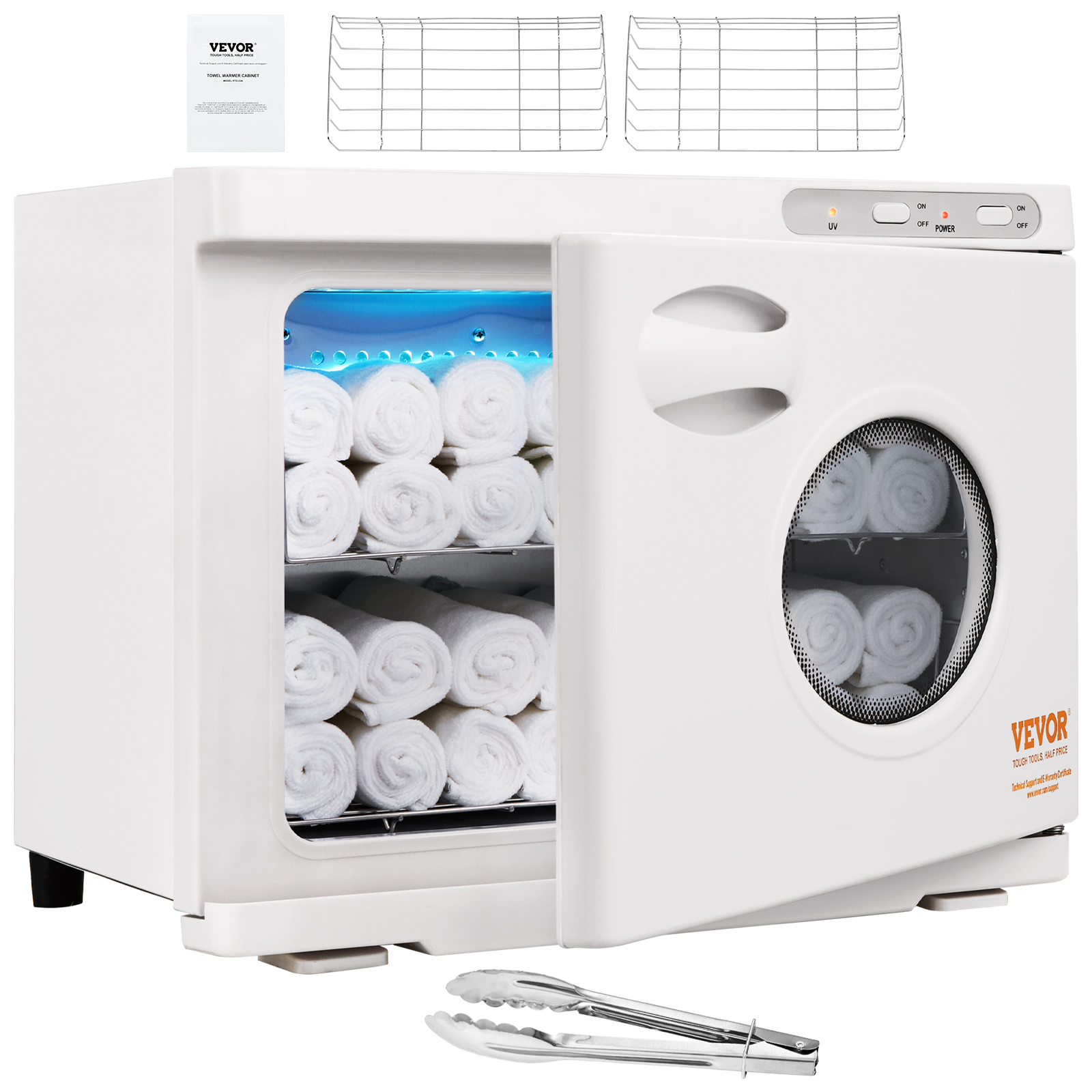 SucceBuy ホットタオルウォーマー 8/23L 大容量 シースルーウィンドウ付き 2-in-1 クイックオールラウンド加熱 フェイシャル SPA マッサージサロン用