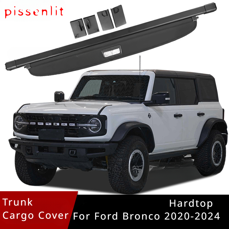 Protective Trunk Cargo Cover for Ford Bronco 2020-2024 Durable Retractable Luggage Lid Cover for Valuable Cargo Storage