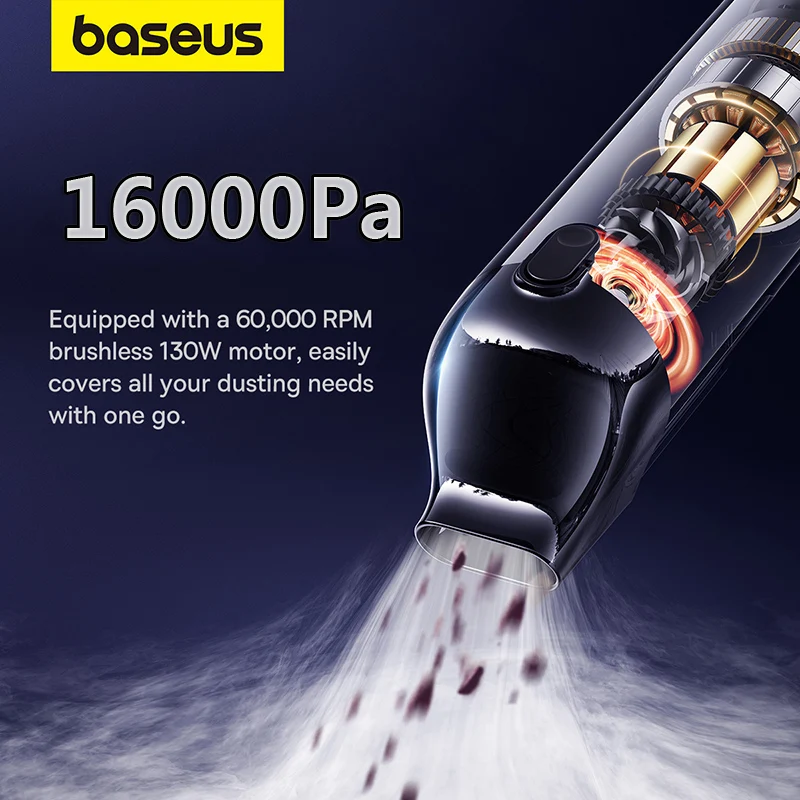 Baseus A5 16000Pa ワイヤレス車の掃除機強力なポータブルハンドヘルド自動車ミニ掃除機車のホーム PC マシン