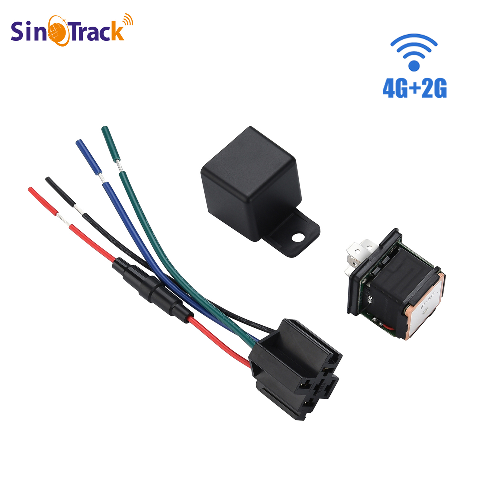 4 グラム車の GPS トラッカー ST-907L 追跡中継装置リモコン盗難防止監視カットオフオイルシステム無料アプリ