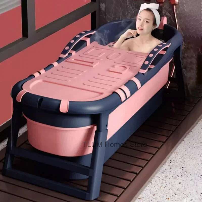 折りたたみ浴槽大人用大型全身浴槽家庭用冬スパホットタブバスアーティファクト現代のプラスチックポータブル浴槽