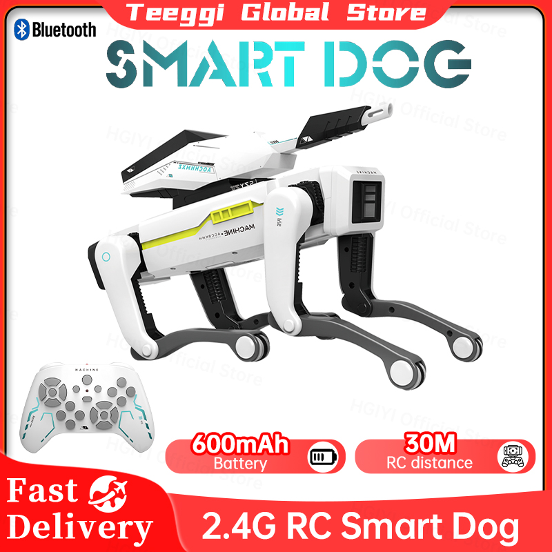Teeggi 電動 RC インテリジェントロボット犬多機能 RC 機械犬タレット教育玩具バイオニックスマートロボットおもちゃギフト