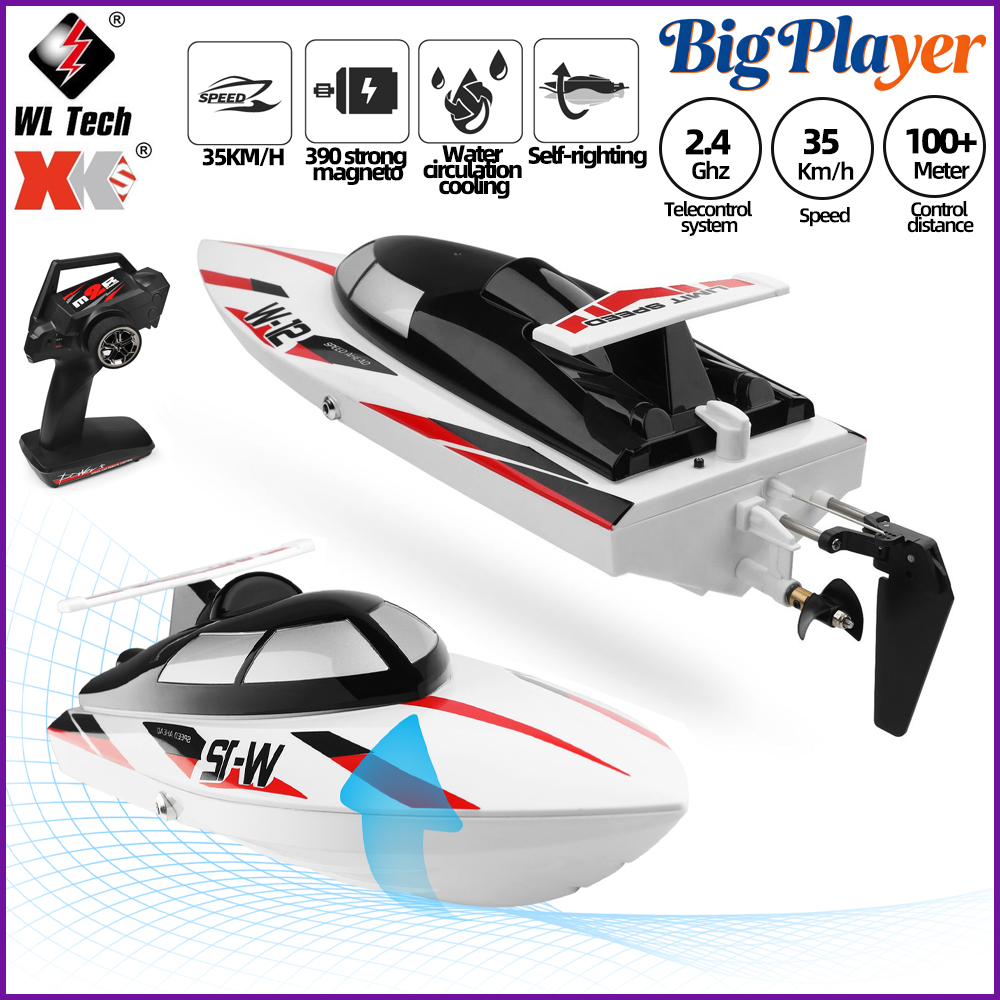 WLtoys WL912-A 高速 RC レーシングボート 35KM/H 最大速度 2.4GHz リモートコントロールスピードボート 転覆保護付き おもちゃギフト