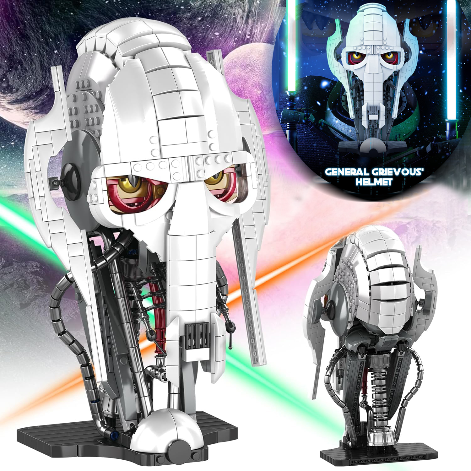 788 個 MOC アイデアグリーヴァス将軍ヘルメットビルディングブロックレンガモデルヘルメットコレクション組み立ておもちゃ子供大人ギフト