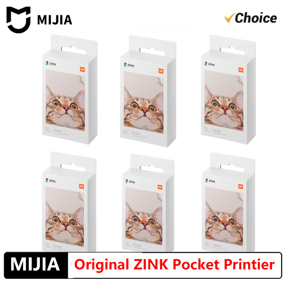 オリジナル MIJIA ジンクポケットプリンター用紙自己粘着フォトプリント 50 枚シート Xiaomi 3 インチミニポケットフォトプリンター -CN