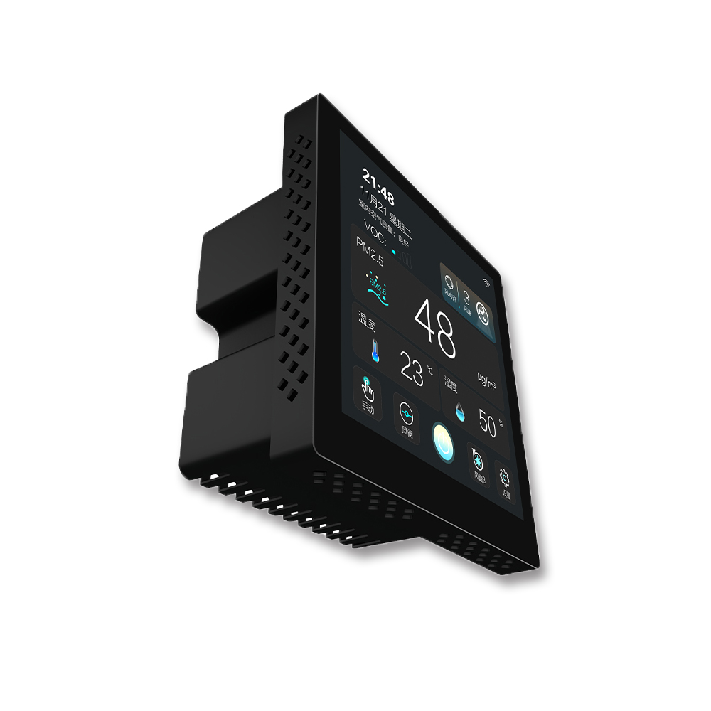 換気コントローラー NDIR CO2 外気システム コントロール パネル、PM2.5/CO2/VOC のリアルタイム監視 WIFI および RS485