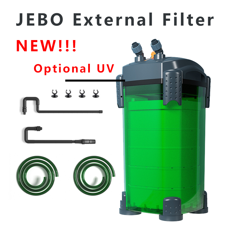 新しい JEBO フィルター水槽フィルター高速浄水 UV フィルターバケット草タンクフィルターカートリッジ外部フィルターバケット