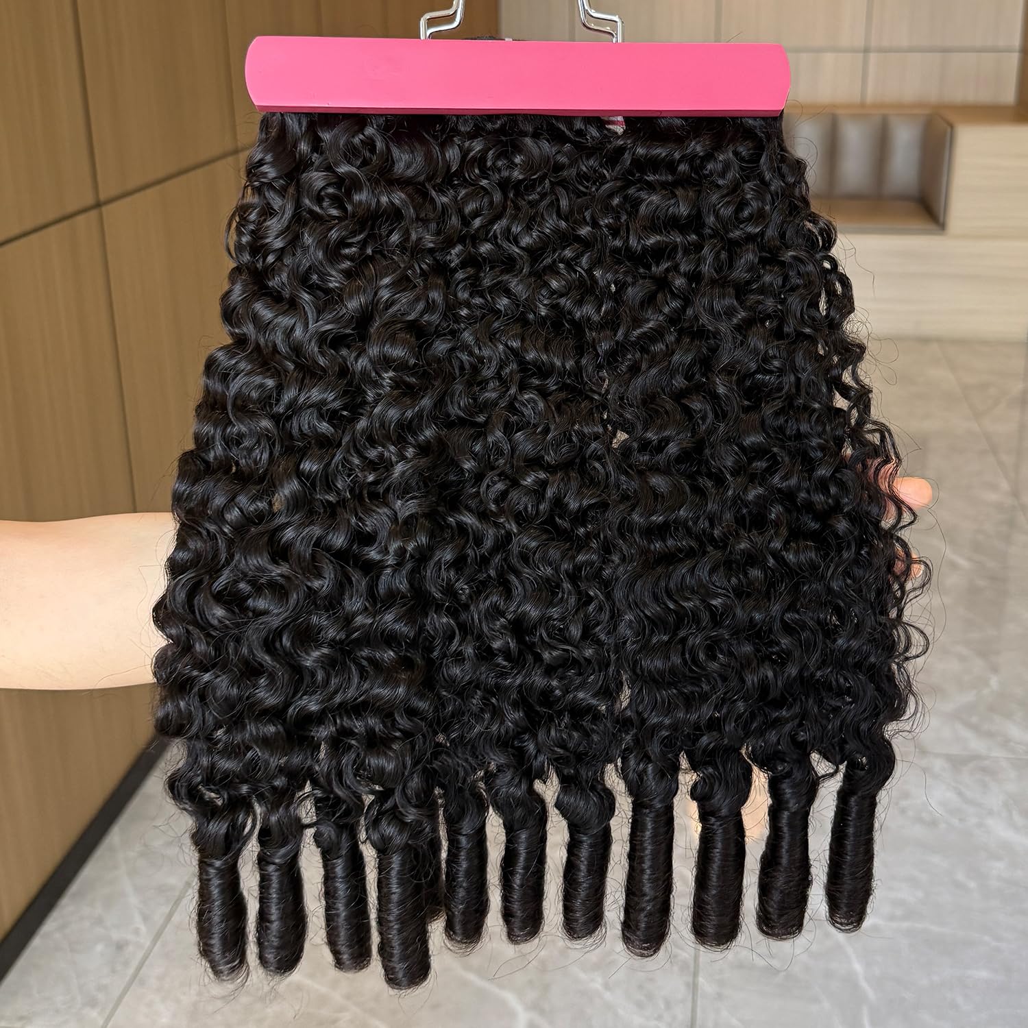 15A ビルマカーリー人毛バンドル 3C4A スパイラルカーリーバンドル 1/3/4 Pc バージンヘアビルマベトナム生人毛エクステンション
