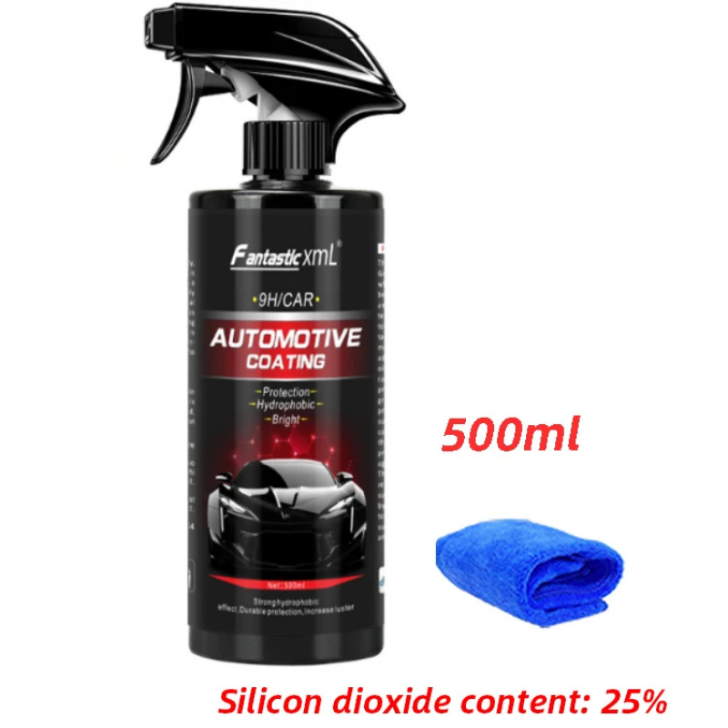 自動車用 500mL 9H硬度セラミックコーティング – 自動車ディテーリング用ナノガラス＆プラスチック修復剤 (自動車 / カーアクセサリー＆ツール)