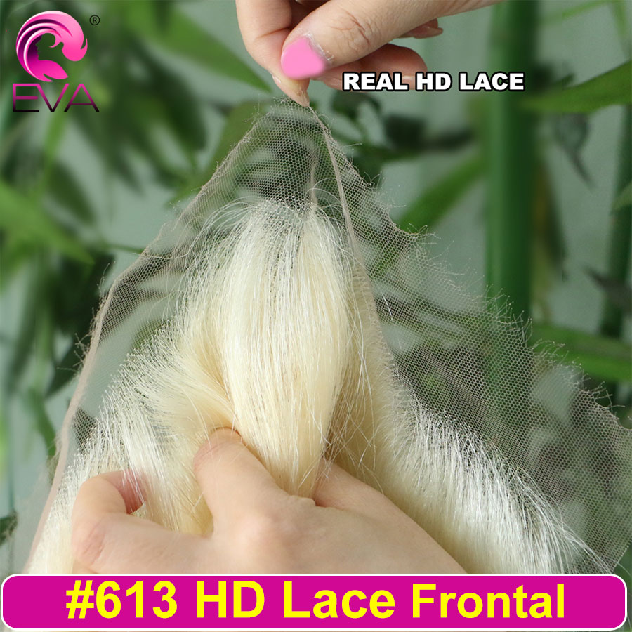 #613 Blonde HD Lace Frontal Closure Pre Plucked 13x4/13x6 Human Hair Frontal Small Knots 5x5 Invisible HD Lace Closure For Women