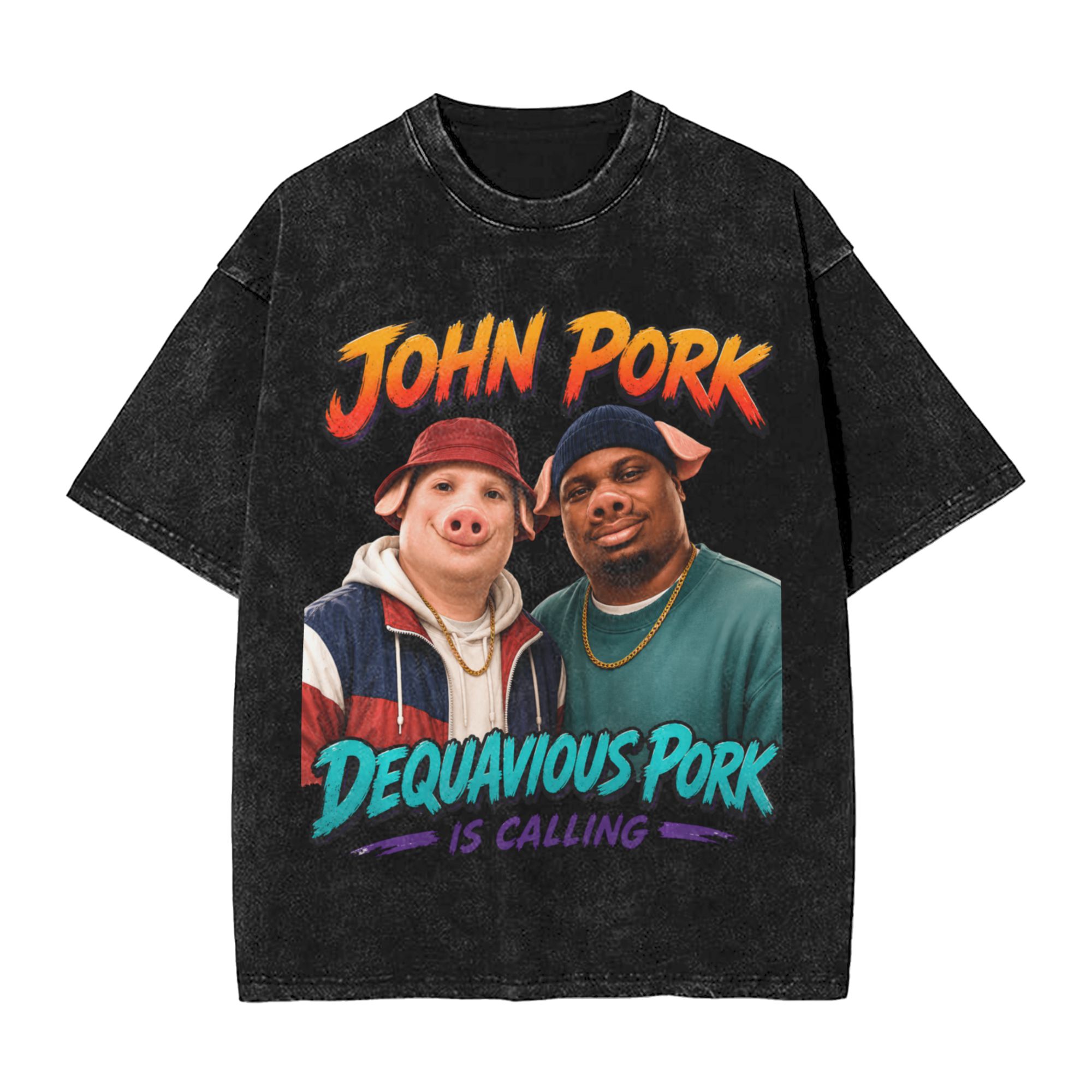 ジョンポーク Dequavious ポークが呼んでいる面白いミームじめじめしたミーム Tシャツ男性 Y2K レトロカジュアル Tシャツ夏 O ネック原宿 Tシャツ