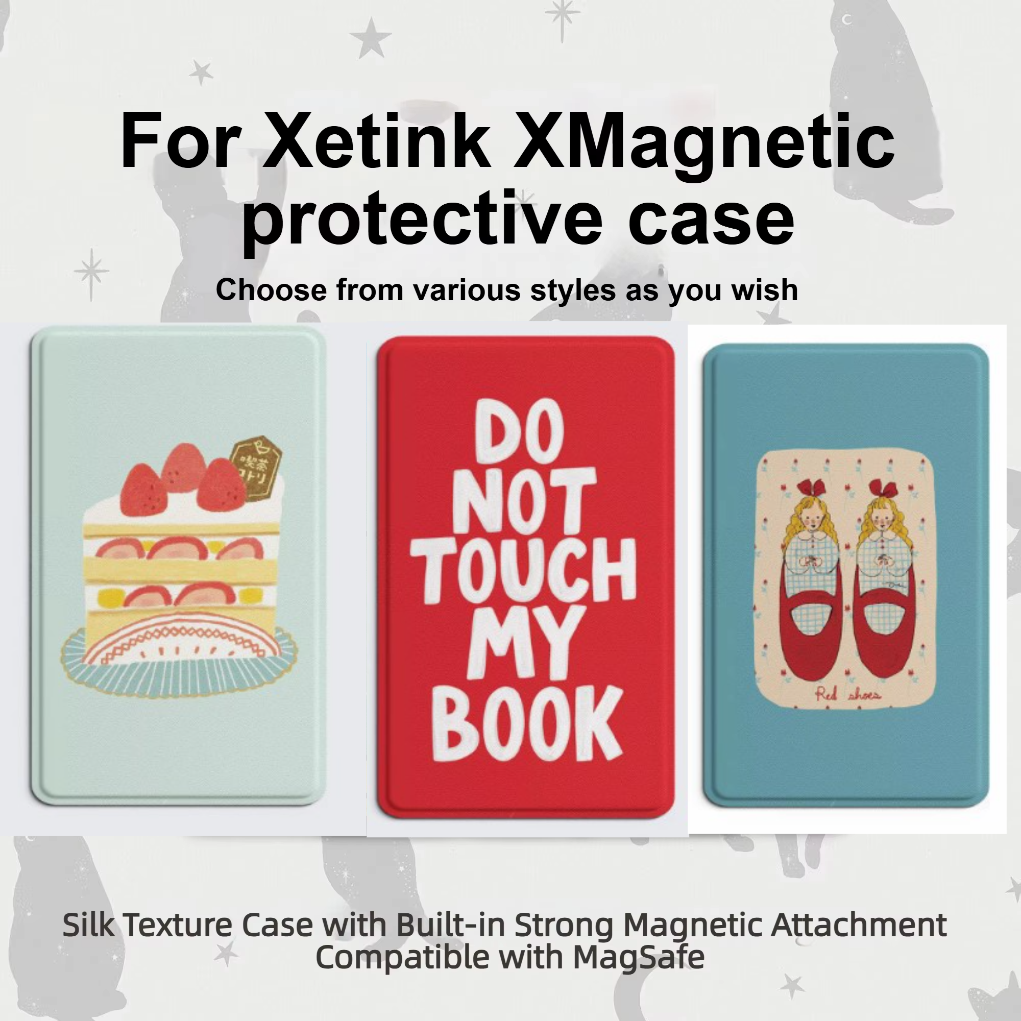 新しい XTEINK X4/X3 磁気保護カバーフリップオールラウンド磁気閉鎖ケース電子書籍リーダーアクセサリー