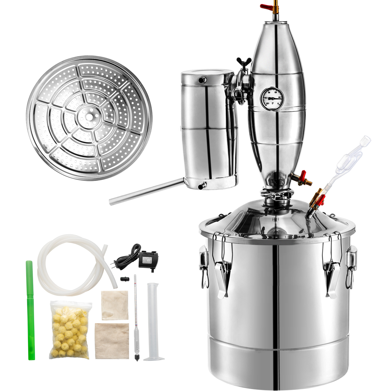 SucceBuy 20L-70L アルコール蒸留機ビール醸造機器 DIY ワイン密造酒装置ディスペンサーキット家電