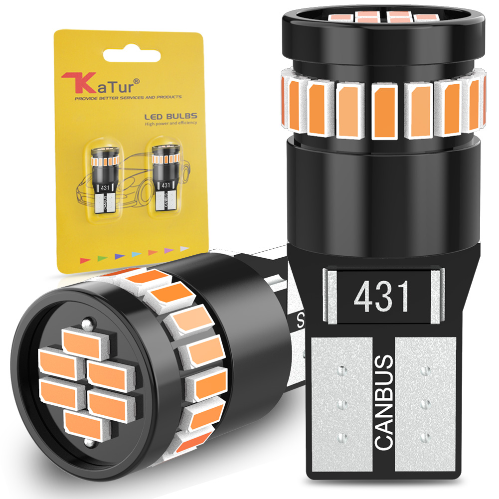 2 個 360 度照明 T10 W5W LED 電球レッド Canbus 194 168 LED クリアランスオレンジライト車内トランクナンバープレートランプ