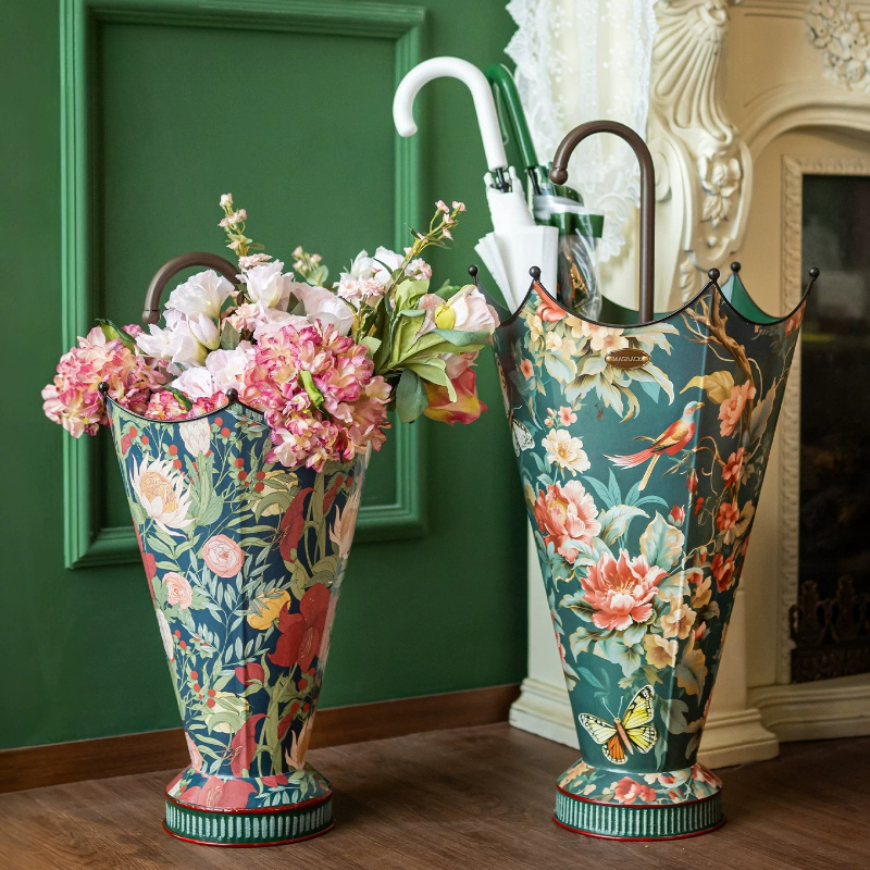 1PC Vintage Decorative Umbrella Stand Premium Stylish Home Entryway Storage Holder for Living Room Household Use