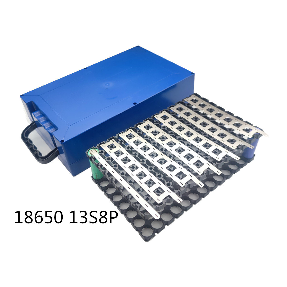 13S8P 18650 リチウム電池ボックス リチウムイオン電池ハウジングケース ホルダー付き ニッケルシェル DIY EV eBike E-Bike ABS 12V24V36V48V