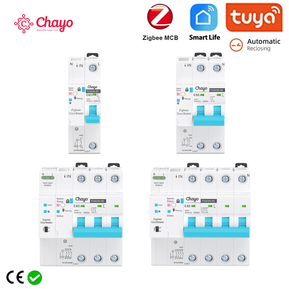 Tuya MCB Zigbee 計量サーキットブレーカー スマートライフタイマーリモコン自動ワイヤレス遮断器再閉路スイッチ MCB
