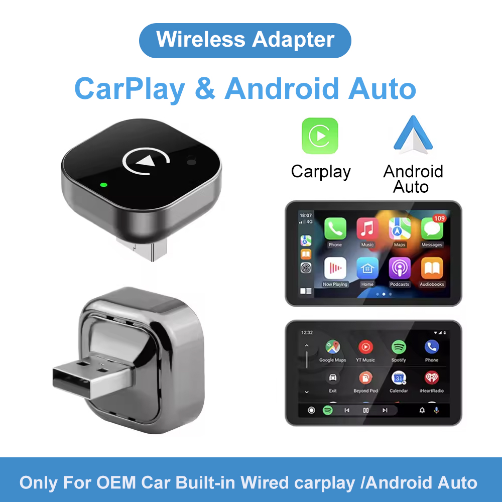2026 ワイヤレス CarPlay アダプター 2-in-1 有線 - Apple 用ワイヤレス ドングル