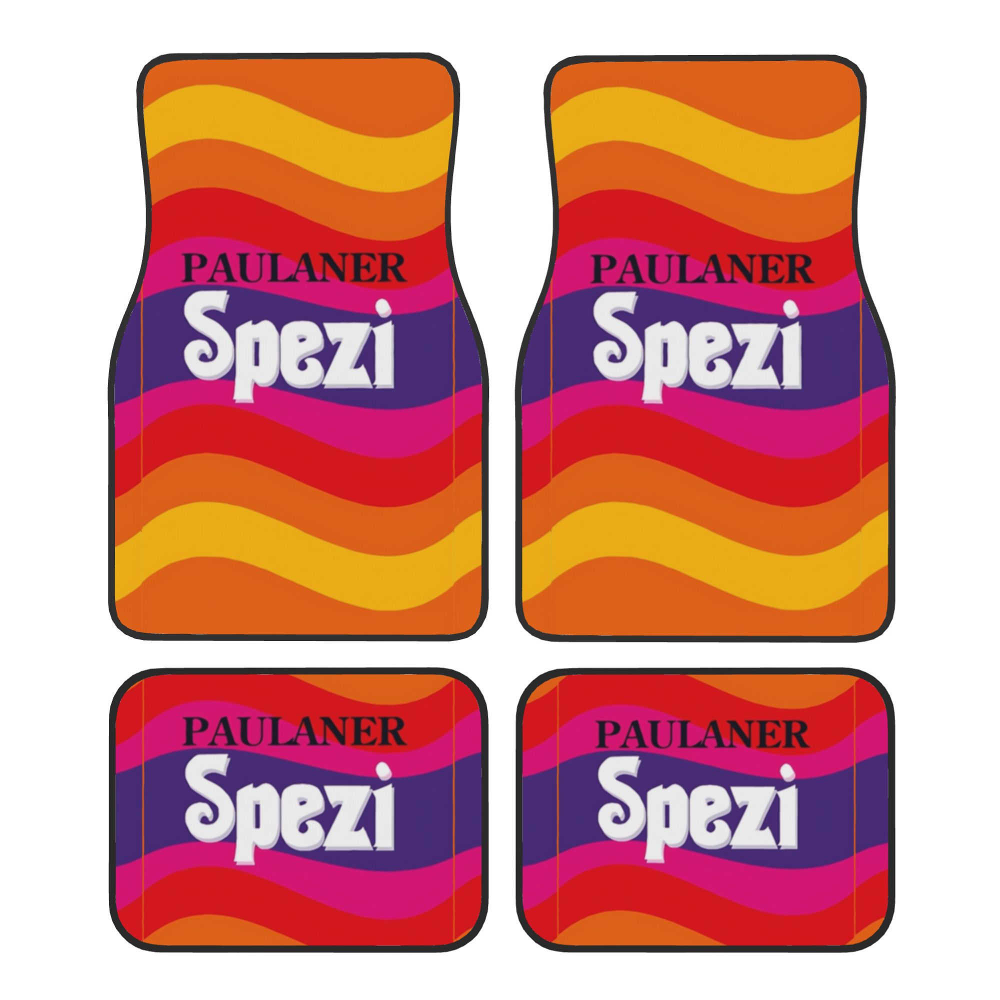 Paulaners Spezis ミュンヘン 車のフロアマット 4 枚 クリスタル ベルベット カーペット ラグ ユニバーサル 車 フロント リア カーペット フット マット