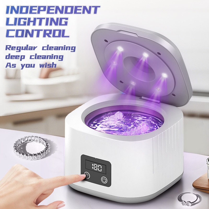 USB充電式50KHZ超音波ブレースクリーニングマシン多機能目に見えないリテーナー義歯クリーナー口腔ケア用