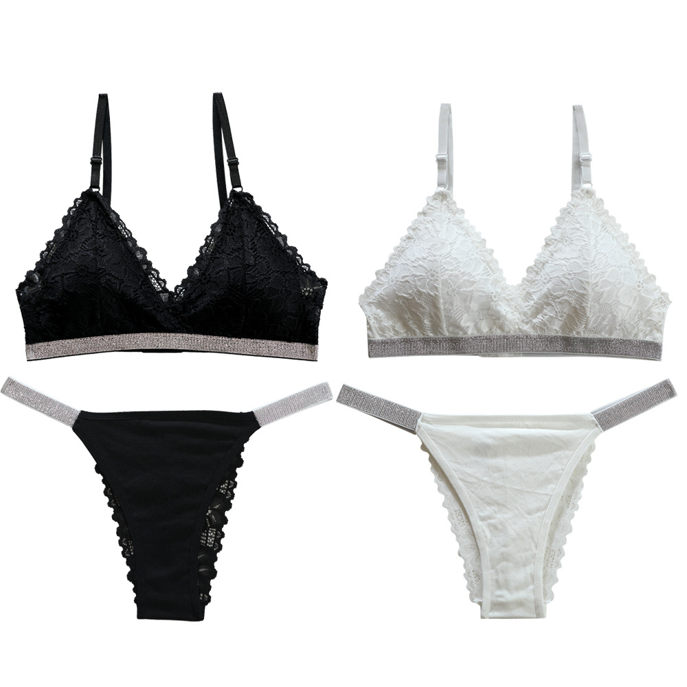 セクシーなシームレストップスセットハイウエストパンティー女性ワイヤレス下着スーツソフトパッド入りブラジャーセット S-L バックレス Bralette ランジェリー