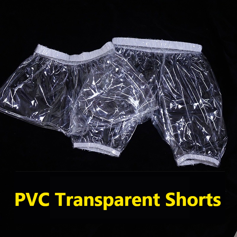 透明ショーツソフトサイレント肥厚 PVC スポーツプラスチックパンツ女性男性セクシーなファッションパーティー防雨ボクサー ABDL 下着