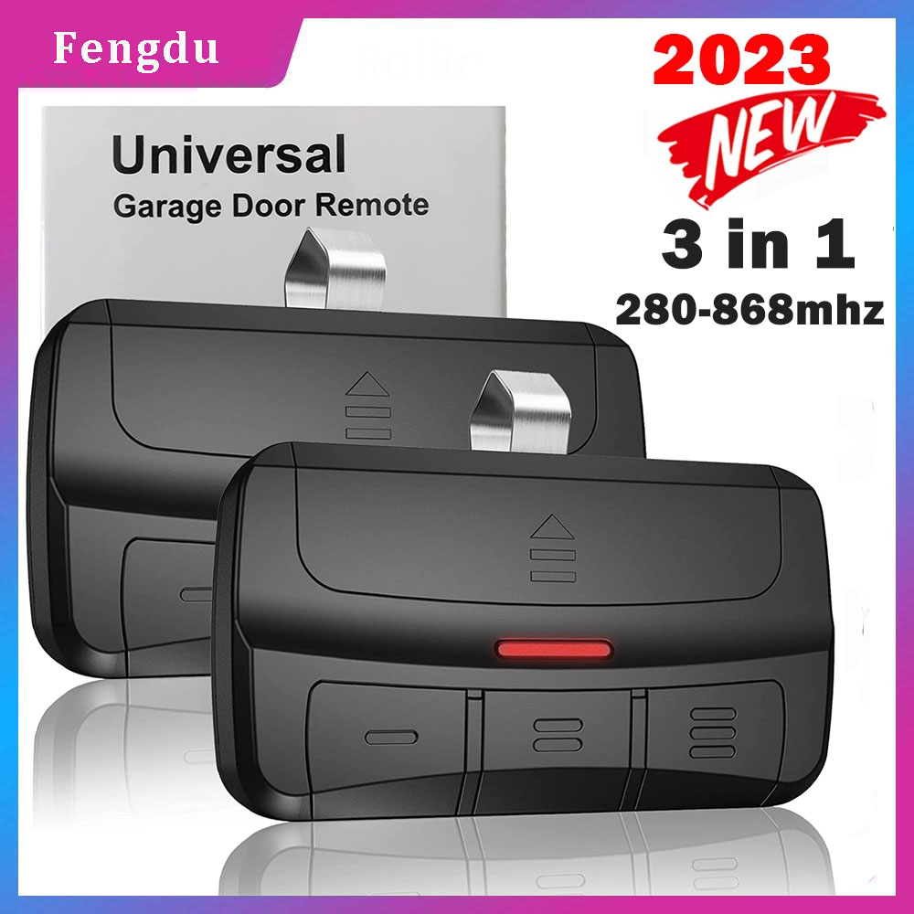 ユニバーサルゲートリモコンガレージドアコントロール 3 で 1 多周波数リモートクリップ 280-868mhz ローリングコード送信機