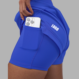 OEM Manufacturer Custom Logo Quick-Dry, Lightweight 3-Inch Women's Woven Running Shorts (with Built-In Briefs)