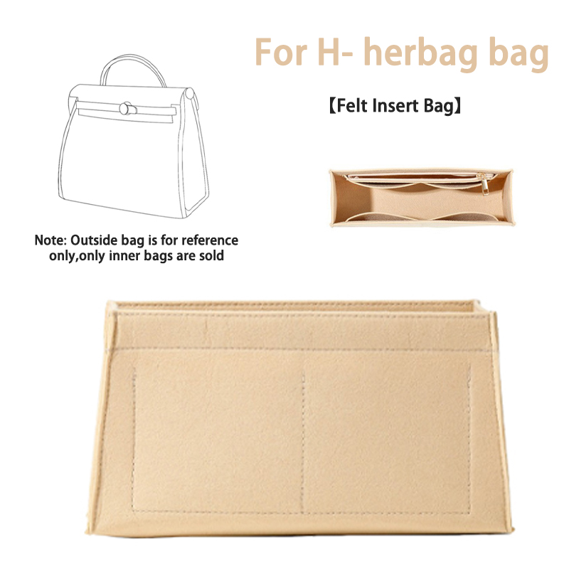 EverToner H-Herbag バッグインナーパッドオーガナイザー収納アクセサリーバッグサポートフェルトインサートバッグサポートシェイパーアクセサリー