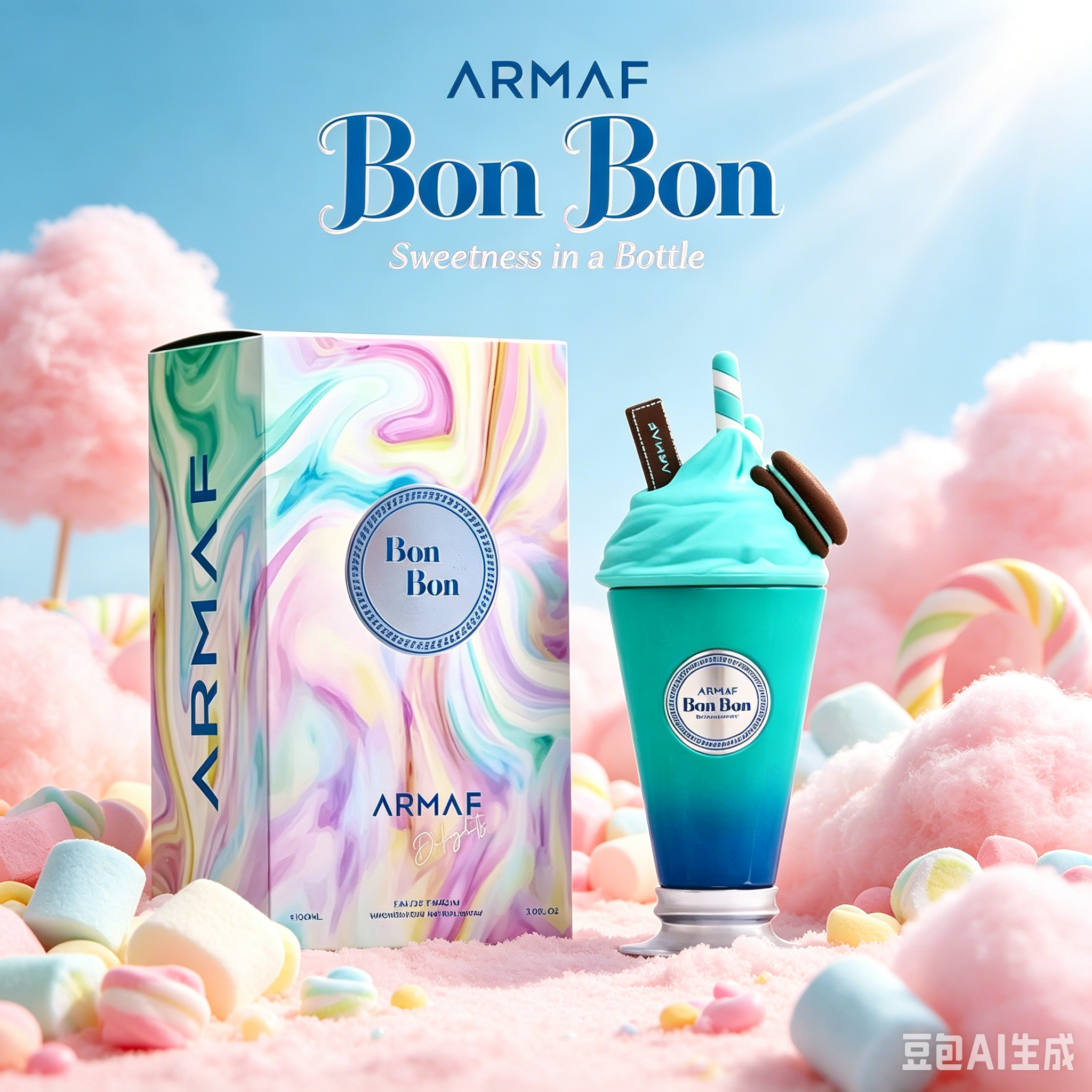ARMAF ボンボン オードパルファム 女性用 100ml |デザイナーアイスクリームボトル |トレンディなロングラスティングフレグランス |彼女への理想的なギフト