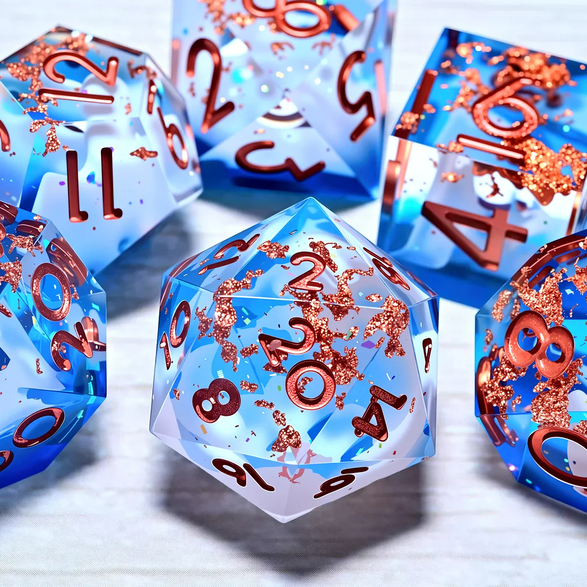 DND 樹脂ダイス 7 個セット ダンジョンズ&ドラゴンズ DND 5e RPG ギフト、ボードゲーム卓上ロールプレイングダイスゲーム、誕生日ギフト、