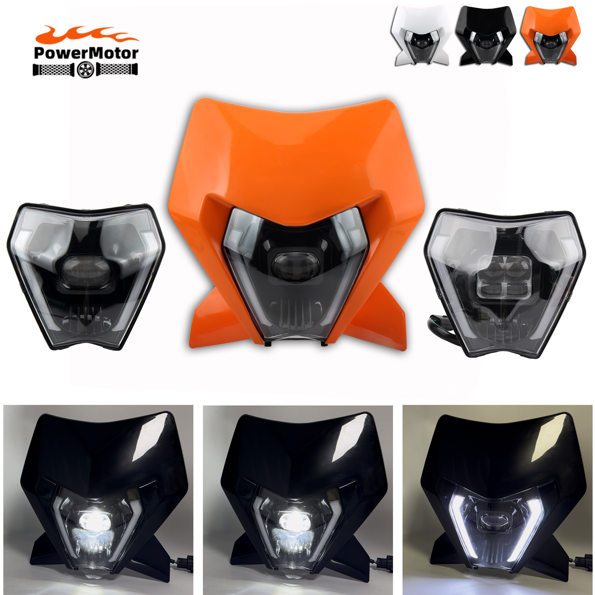 オートバイ LED ヘッドライト KTM EXC SXF XCW MX 2024 ヘッドライトパネルスーパーモトヘッドランプフェアリングダートバイクエンデューロモトクロス