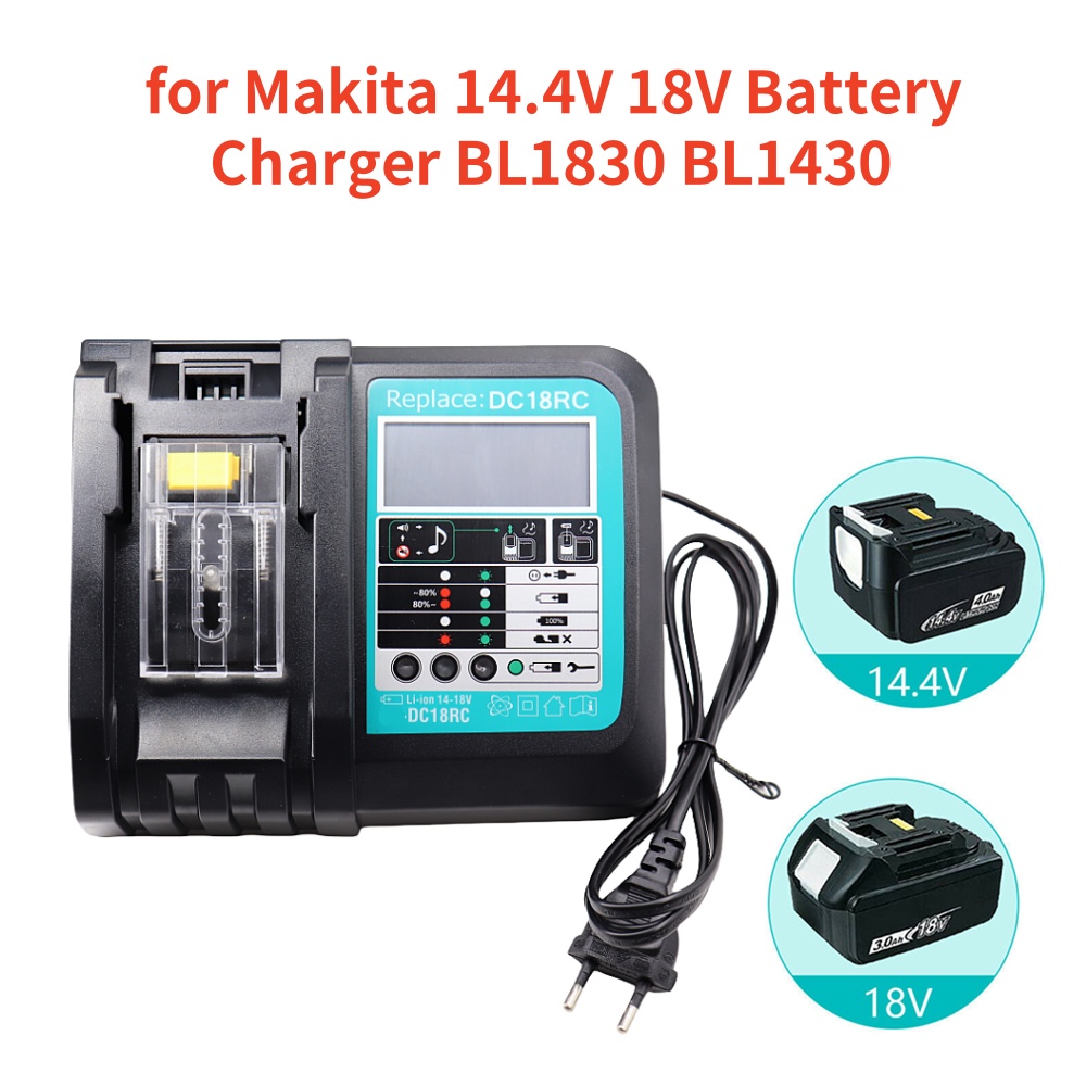 DC18RC マキタ 18V ドリルバッテリー充電器 3A リチウムイオン充電器マキタ 14.4V 18V LXT BL1815 BL1860 BL1430 BL1450
